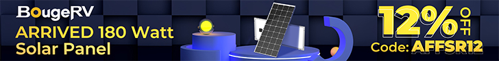 Apply coupon code “AFF18” to get a 18% discount for BougeRV 180 Watt Solar Panels 