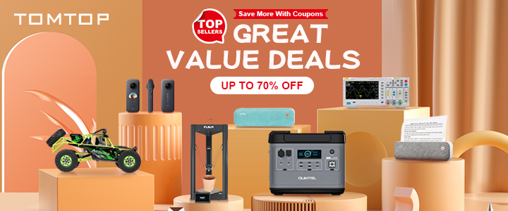 Up to 70% OFF Great Value Deals @tomtop.com